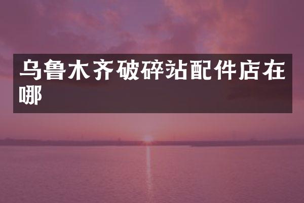 烏魯木齊破碎站配件店在哪