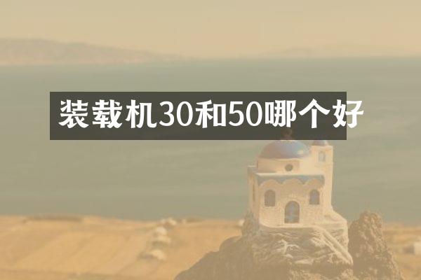 裝載機30和50哪個好