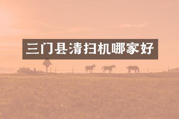 三门县清扫机哪家好