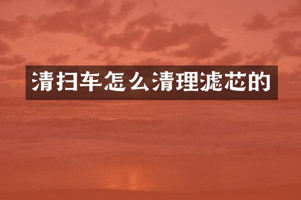 清掃車怎么清理濾芯的