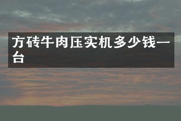 方磚牛肉壓實機多少錢一臺