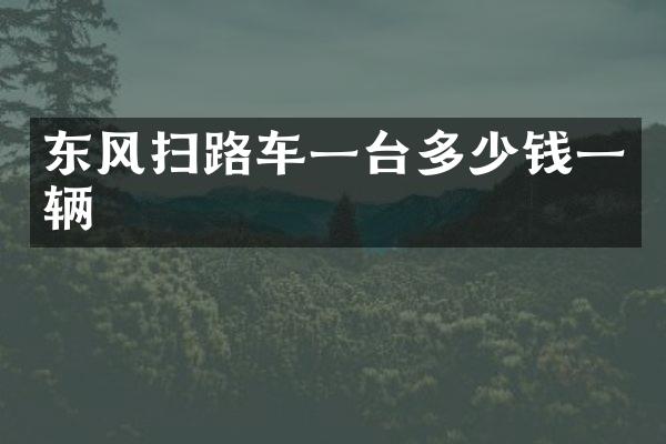 東風(fēng)掃路車一臺(tái)多少錢一輛