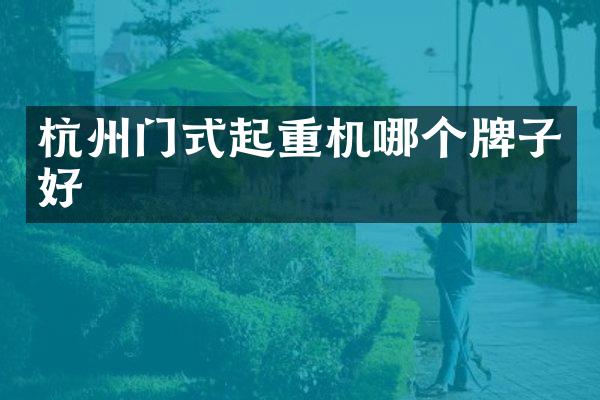 杭州门式起重机哪个牌子好