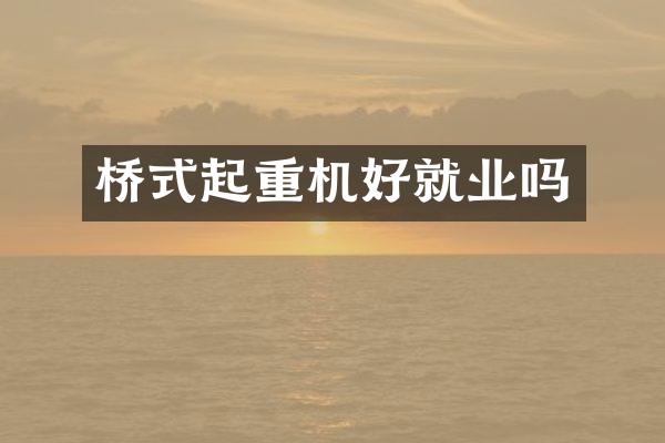 橋式起重機好就業(yè)嗎