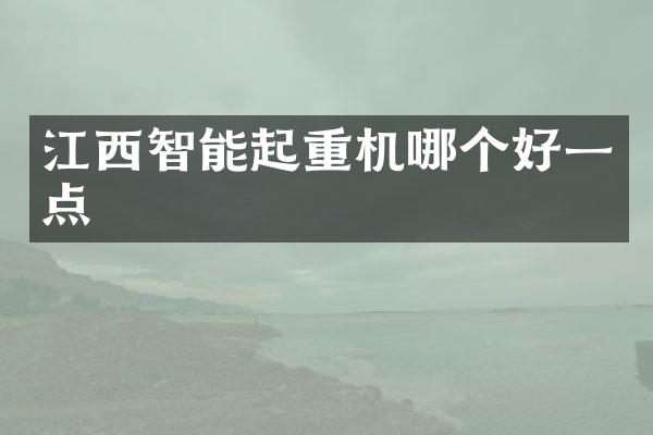 江西智能起重機(jī)哪個(gè)好一點(diǎn)