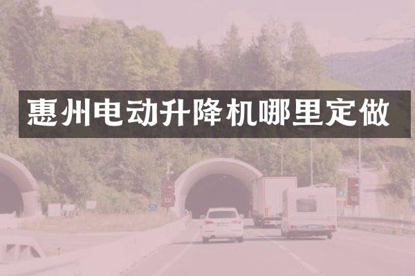 惠州電動升降機哪里定做