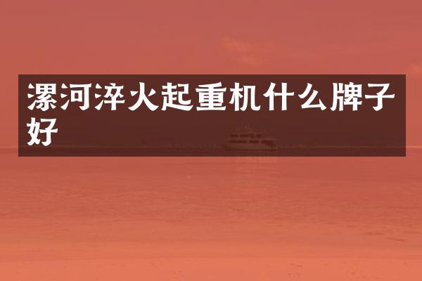 漯河淬火起重機(jī)什么牌子好