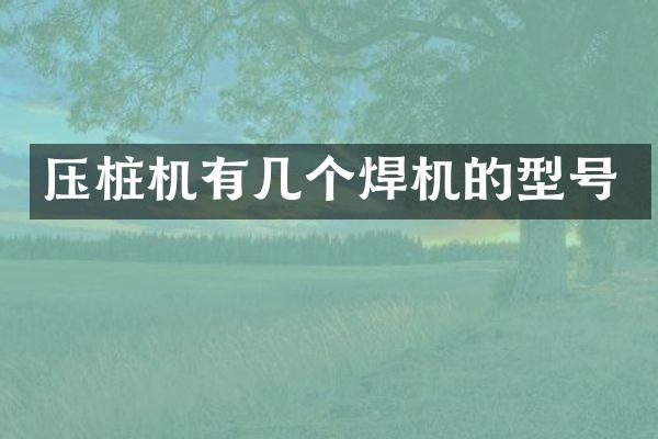 壓樁機(jī)有幾個(gè)焊機(jī)的型號(hào)