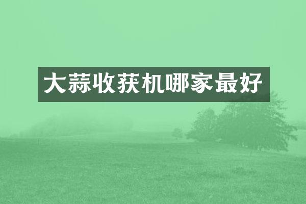 大蒜收獲機(jī)哪家最好