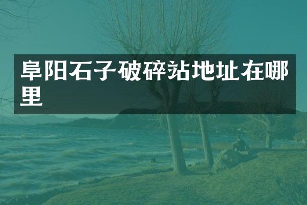 阜陽(yáng)石子破碎站地址在哪里