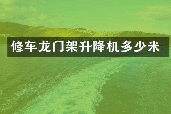 修车龙门架升降机多少米