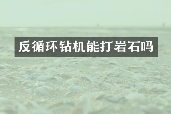 反循环钻机能打岩石吗