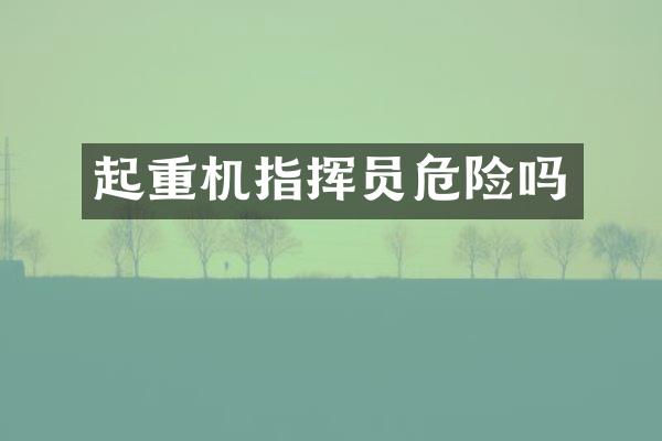 起重机指挥员危险吗