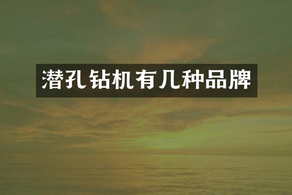 潜孔钻机有几种品牌