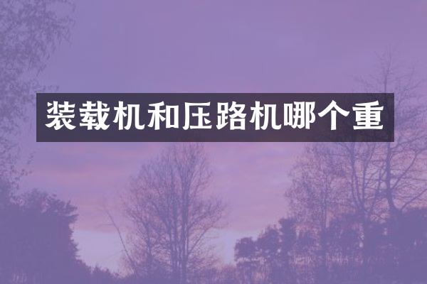 裝載機和壓路機哪個重
