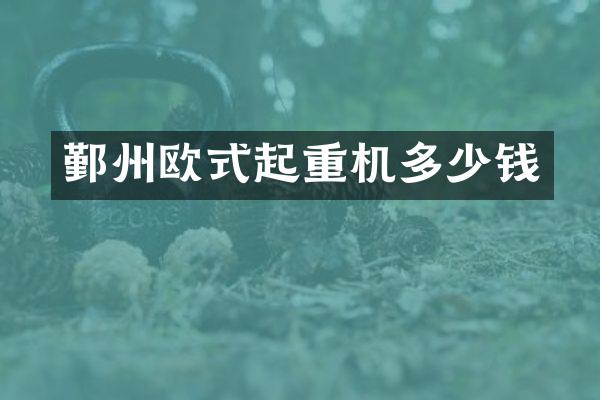 鄞州歐式起重機(jī)多少錢