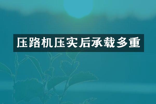 压路机压实后承载多重