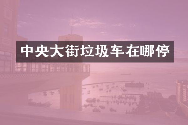 中央大街垃圾車在哪停