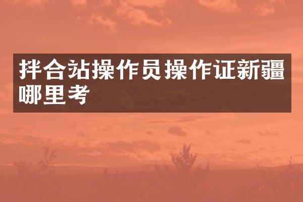拌合站操作员操作证新疆哪里考