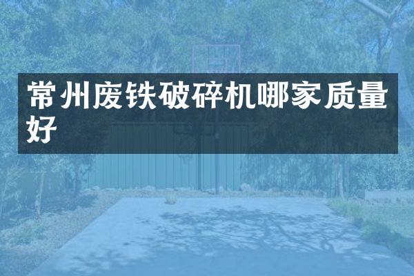 常州废铁破碎机哪家质量好