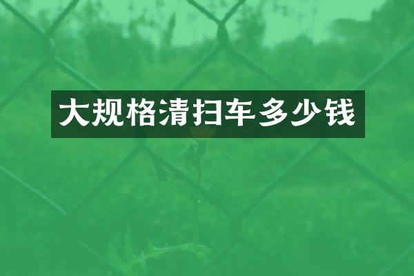 大規(guī)格清掃車多少錢