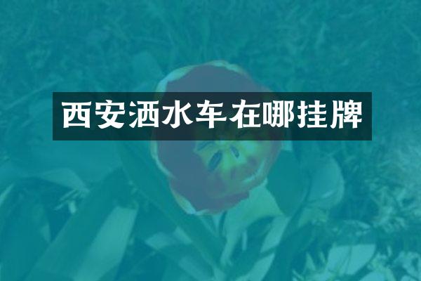 西安洒水车在哪挂牌