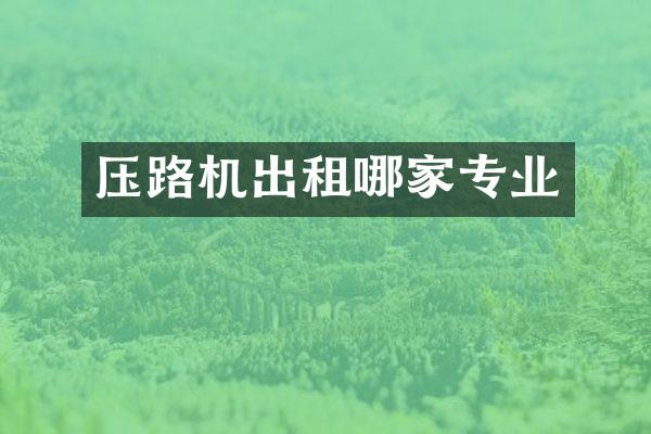 压路机出租哪家专业