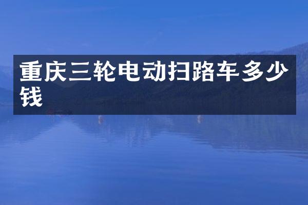 重庆三轮电动扫路车多少钱