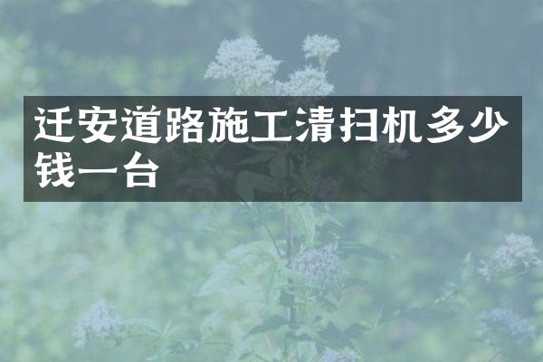 迁安道路施工清扫机多少钱一台