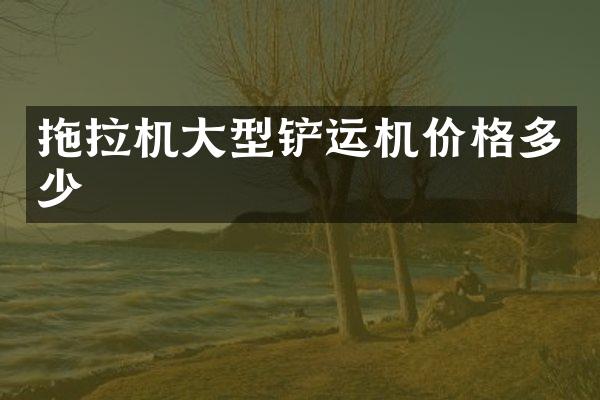 拖拉机大型铲运机价格多少