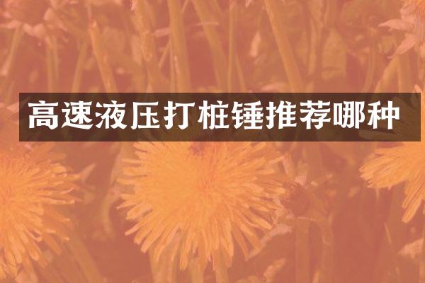 高速液压打桩锤推荐哪种