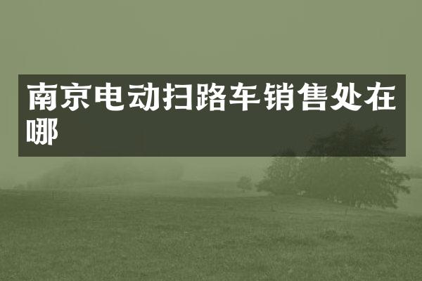 南京电动扫路车销售处在哪