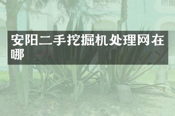 安阳二手挖掘机处理网在哪