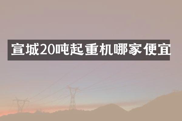 宣城20吨起重机哪家便宜