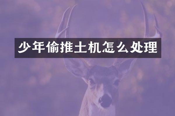 少年偷推土机怎么处理