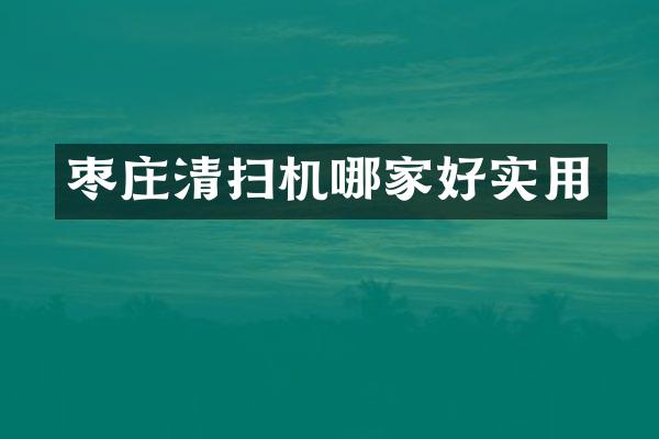 棗莊清掃機(jī)哪家好實(shí)用