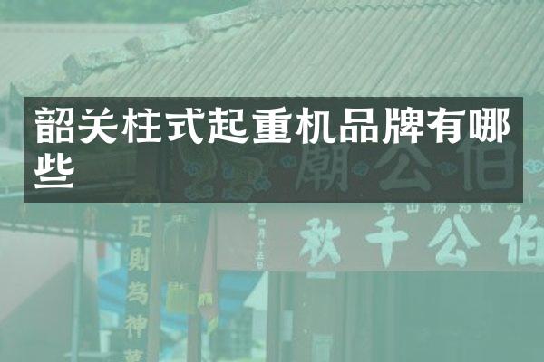 韶关柱式起重机品牌有哪些