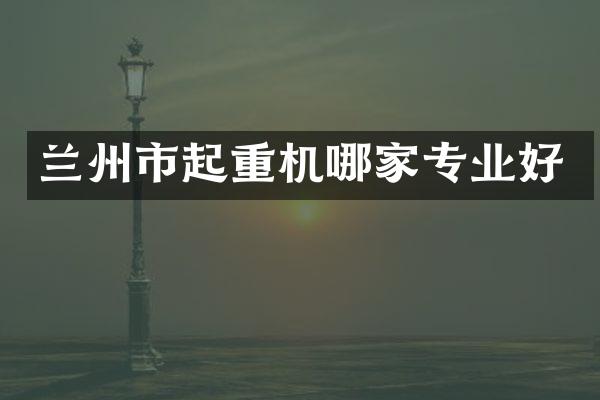 兰州市起重机哪家专业好