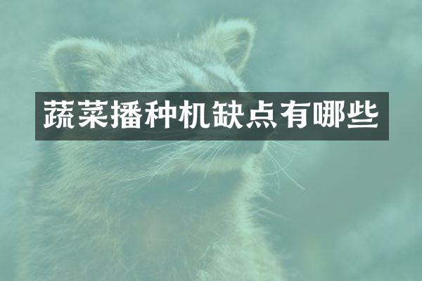蔬菜播种机缺点有哪些