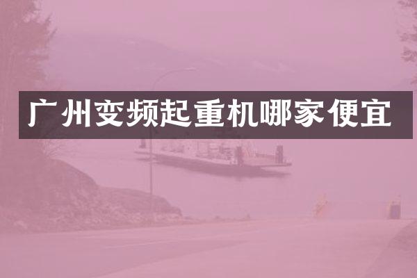 广州变频起重机哪家便宜