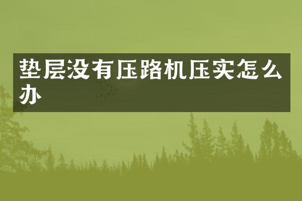 垫层没有压路机压实怎么办