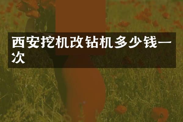 西安挖机改钻机多少钱一次