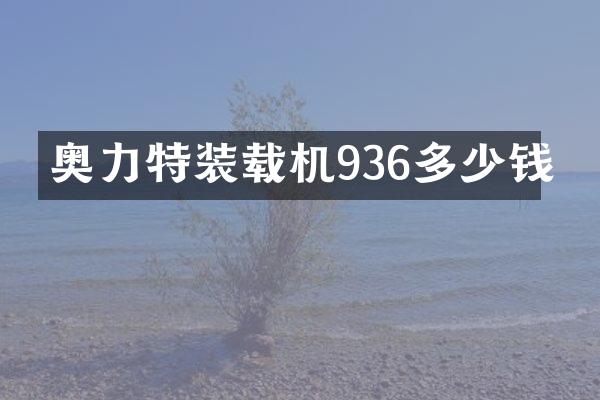 奥力特装载机936多少钱