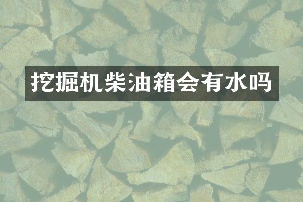 挖掘机柴油箱会有水吗