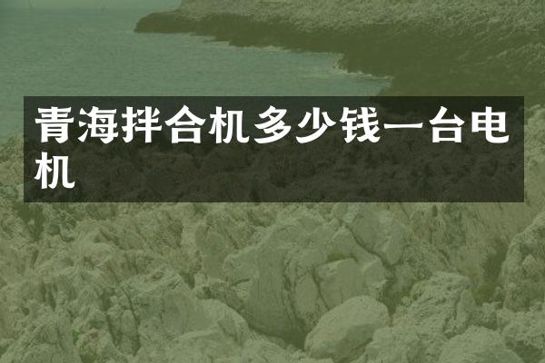 青海拌合机多少钱一台电机