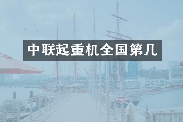 中联起重机全国第几
