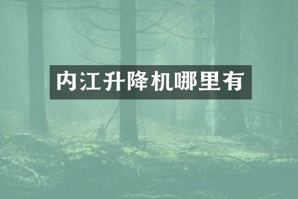 内江升降机哪里有