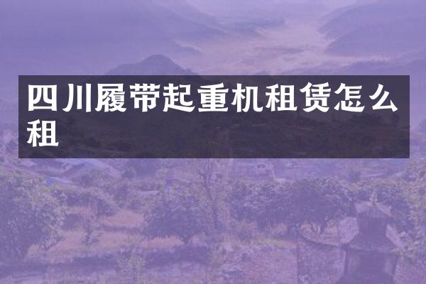 四川履带起重机租赁怎么租