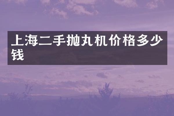 上海二手抛丸机价格多少钱