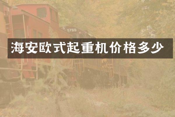 海安欧式起重机价格多少